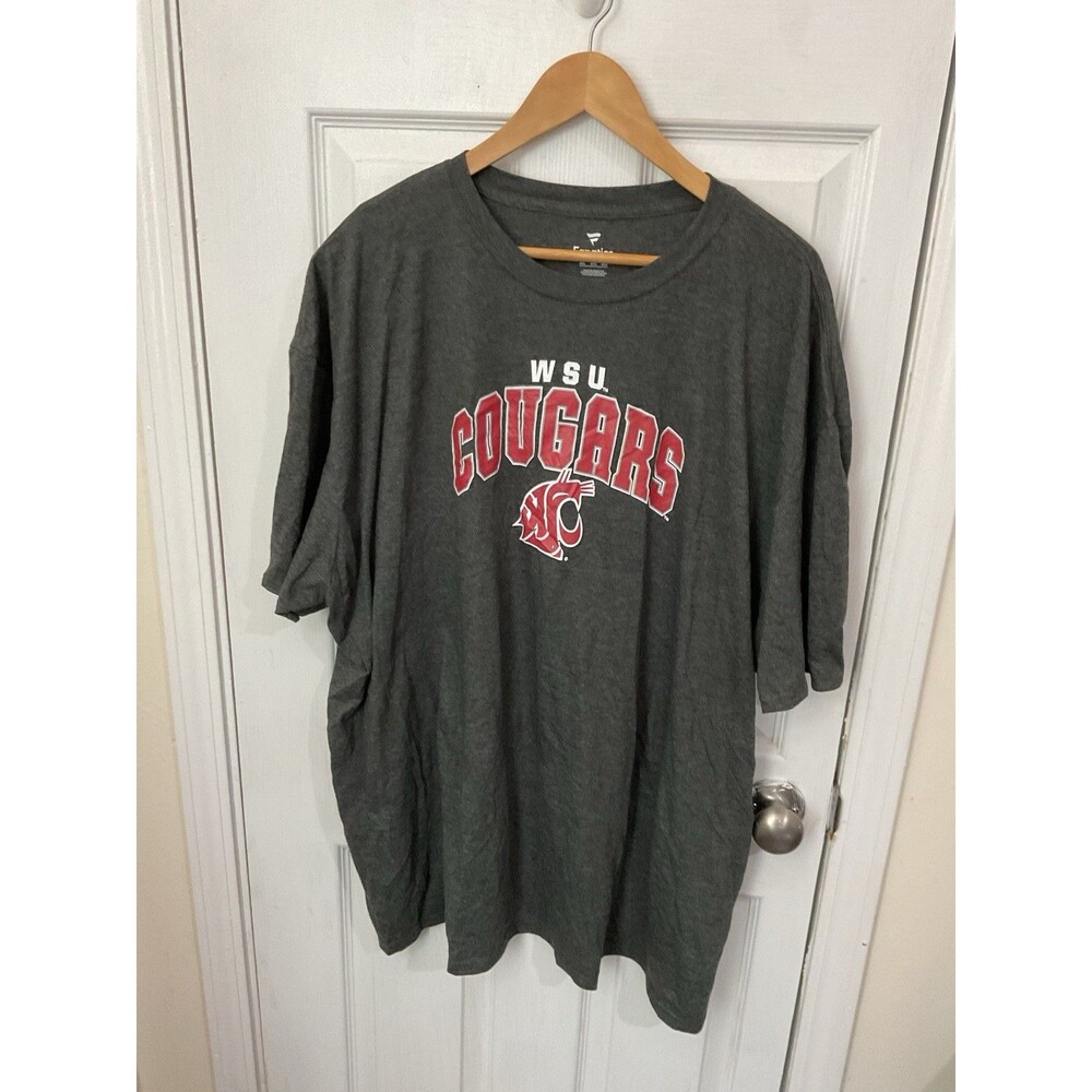 Fanatics Washington State Cougars WSU Mens 4xl Gray Heather NCAA T-Shirt Tee